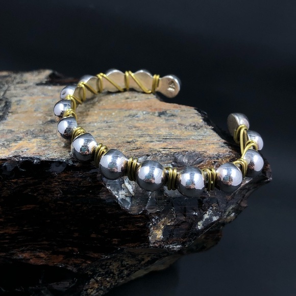 Silpada Sterling Silver and Brass Wire Cuff Bracelet - Picture 8 of 17